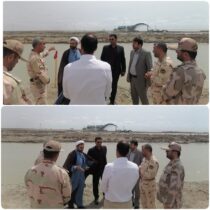 بازدید مدیر کل شیلات گلستان و مدیران مرزبانی ومسئولان قرار گاه خاتم از روند پیشرفت پروژه لایروبی کانال های میگو سامانه آبگیری دریای خزر