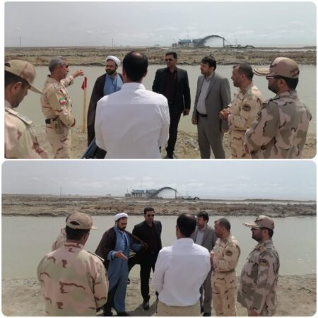 بازدید مدیر کل شیلات گلستان و مدیران مرزبانی ومسئولان قرار گاه خاتم از روند پیشرفت پروژه لایروبی کانال های میگو سامانه آبگیری دریای خزر