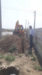 تبدیل کابل هوایی به خاکی مخابرات  در روستای آقچلی علیا شهرستان گنبد کاووس