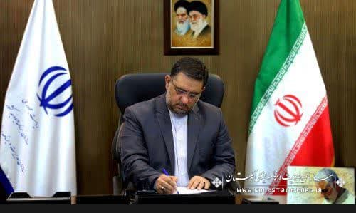 پیام تبریک نورانی رئیس سازمان به مناسبت کسب عنوان رتبه عالی دکتر زنگانه استاندار گلستان در ارزیابی استانداریهای سراسر کشور