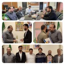 نشست اعضای شورای حوزه بسیج دانشجویی دانشگاه علوم کشاورزی و منابع طبیعی گرگان با مهندس فراهی، مدیر کل نوسازی، توسعه و تجهیز مدارس استان گلستان