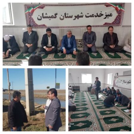 برپایی میز خدمت مخابرات در روستای قلعه جیق شهرستان گمیشان