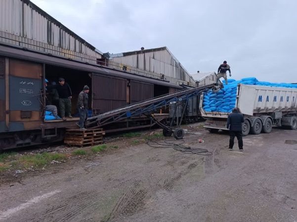 حمل ریلی محموله کود شیمیایی اوره در۸۶ واگن مسقف به استان گلستان