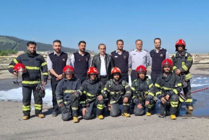 برگزاری مانور اطفا حریق در پارکینگ طبقاتی نعلبندان