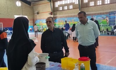 بازدید رئیس مرکز بهداشت استان از اردوی جهادی شهدای خدمت در شهرستان آزادشهر