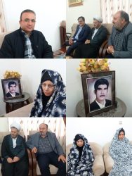 دیدار مشاور مدیر عامل سازمان بنادر و دریانوردی در امور ایثارگران به اتفاق سرپرست بنادر و دریانوردی استان گلستان از خانواده شهید قاری عرب