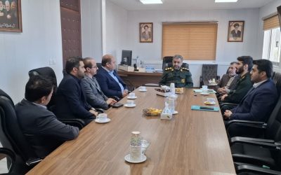 دیدار رئیس انجمن صنفی بیمه گران استان ، مدیر عامل بیمه دی استان ، مدیر عامل بیمه البرز استان و مدیر عامل بیمه کارآفرین استان با فرمانده و جانشین سپاه شهرستان گرگان