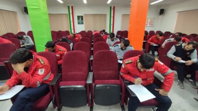برگزاری آزمون ضمن خدمت آتش نشانان شهر گرگان