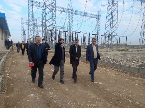 بازدید بازرس کل استان گلستان از مراحل پروژه توسعه پست ۴۰۰/۲۳۰/۶۳ کیلوولت شهید چمران آزادشهر
