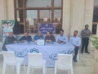 میز خدمت مدیران شهرداری گرگان روز جمعه در مصلی وحدت برپا شد
