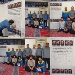 تجدید میثاق با شهدای جنگ تحمیلی ۱۲ روزه در اداره گاز شهرستان گالیکش