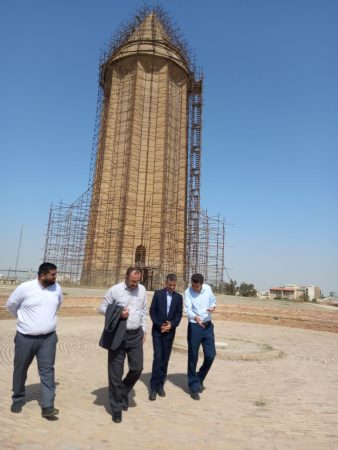 بازدید بازرس کل استان گلستان از پروژه تعمیر و مرمت برج قابوس گنبدکاووس