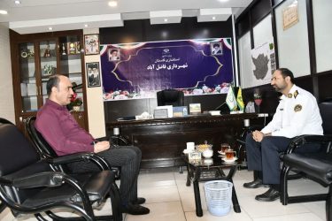 دیدار رئیس پلیس راهور شهرستان علی‌آبادکتول با شهردار فاضل‌آباد