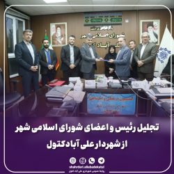 تجلیل رئیس و اعضای شورای اسلامی شهر از شهردار علی آبادکتول