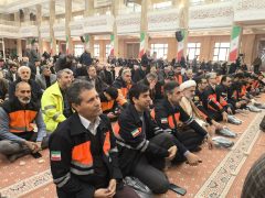 حضور راهداران،رانندگان و صنوف بخش حمل و نقل جاده ای گلستان در نماز جمعه استان