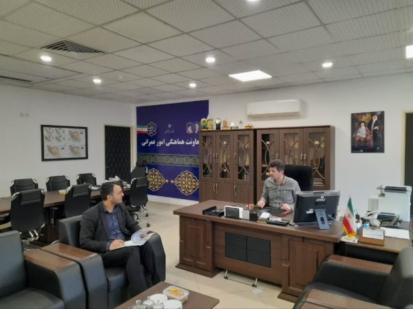 جلسه تعاملی سرپرست معاونت مهندسی مرزبانی گلستان با معاون عمرانی استانداری استان