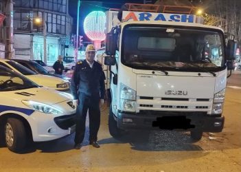 توقیف کامیون متخلف با ۸۰ میلیون ریال خلافی درشهرستان گالیکش