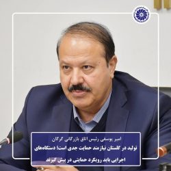 تولید در گلستان نیازمند حمایت جدی است؛ دستگاه‌های اجرایی باید رویکرد حمایتی در پیش گیرند