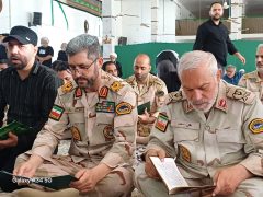 برگزاری مراسم گرامیداشت چهلمین روز درگذشت شهدای جنگ رمضان در مصلی گالیکش با حضور مسئولان مرزبانی
