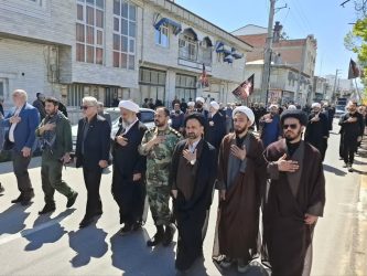مراسم اربعین شهادت رهبر معظم انقلاب (ره) در بندرترکمن برگزار شد