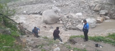 ترمیم خط انتقال آب ۳ روستای شهرستان رامیان پس از سیلاب اخیر