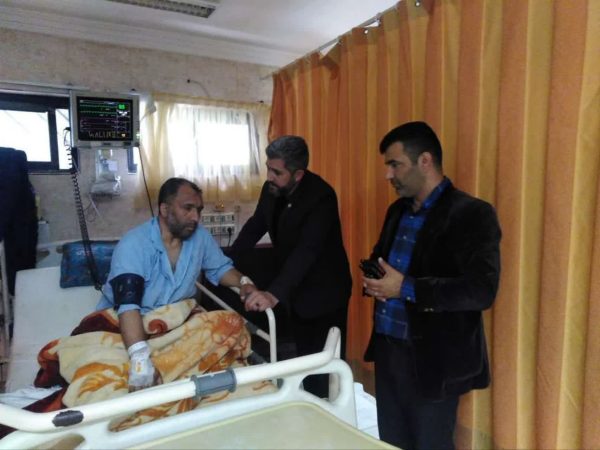 عیادت فرمانده مرزبانی گلستان از سرهنگ بازنشسته شهمرادی در بیمارستان کردکوی