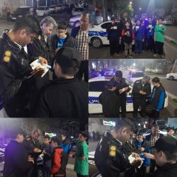 جذب همیاران پلیس و صدور کارت همیار در پنجاهمین شب تجمع مردمی گرگان