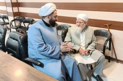 دیدار حجت‌الاسلام دیلم با روحانی پیشکسوت ترکمن‌صحرا حاج‌آخوند آنه‌قلی بلاش