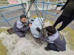 ارتقای تجهیزات تصفیه‌خانه فاضلاب گرگان با نصب الکتروگیربکس جدید و ورود آن به مدار بهره‌برداری