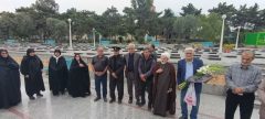 عطر‌افشانی مزار شهدای خوشنام گرگان به مناسبت هفته کارگر؛ تجدید میثاق جامعه کارگری با آرمان‌های شهدا