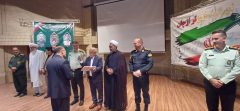 مراسم تکریم و معارفه فرمانده انتظامی شهرستان کلاله در سالن ارشاد برگزار شد