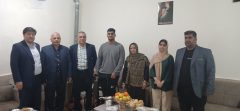 عیادت از فرزند همکار و مجروح جنگ تحمیلی رمضان توسط کارکنان اداره گاز گنبد