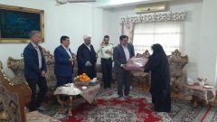 دیدار مسئولان شهرستان رامیان با خانواده جانباز شهید بای به مناسبت هفته کارگر و هفته معلم