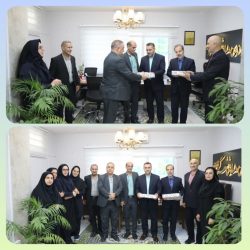 تجلیل کارکنان شورای شهر گرگان از دو عضو فرهنگی به مناسبت هفته معلم