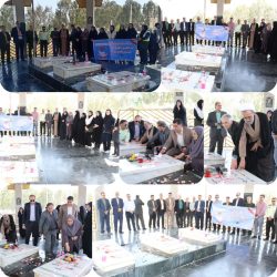در دومین روز از هفته سلامت ۱۴۰۵،قبور شهدای خوشنام بندرگز عطرافشانی شد