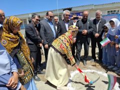 کلنگ‌زنی مدرسه شهید جمشیدی بندرترکمن با حضور رئیس سازمان نوسازی مدارس کشور