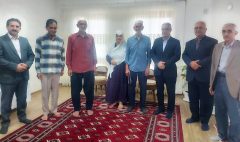 یدار احمد گلچین با همکار بازنشسته اداره کل فرهنگ و ارشاد اسلامی در گمیشان