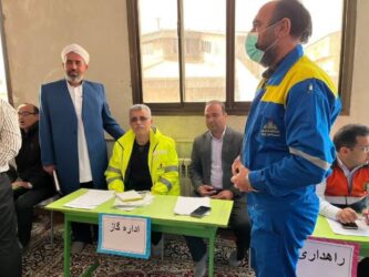 همراهی مسئولین شرکت گاز استان و شهرستان مراوه تپه با کاروان خدمت