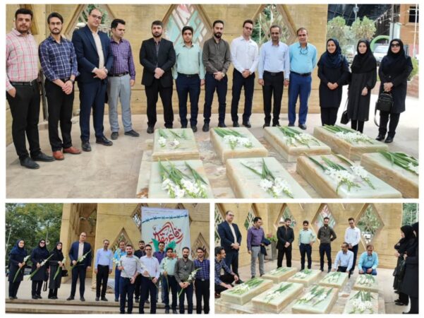 کارکنان پارک علم و فناوری گلستان با شهدای گمنام تجدید میثاق کردند