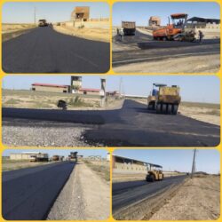 اجرای۱۷ کیلومتر زیرسازی و آسفالت در شهرک صنعتی گرگان ۳(اترک)