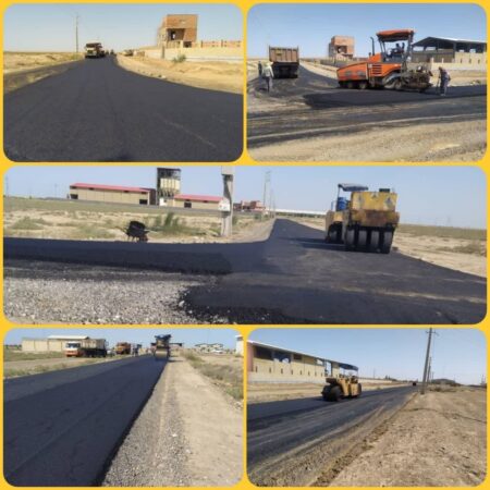 اجرای۱۷ کیلومتر زیرسازی و آسفالت در شهرک صنعتی گرگان ۳(اترک)