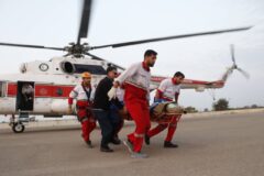 پرواز بالگرد هلال احمر برای نجات جوان پاراگلایدر سوار در گلستان