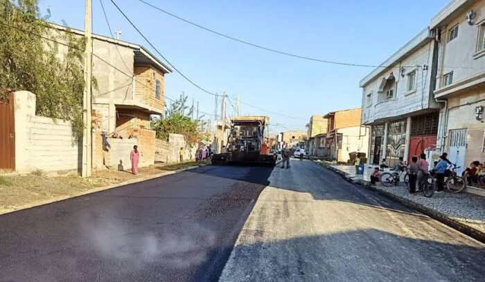 ۱۱ هزار متر مربع از معابر خاکی روستای چاپاقلی آسفالت شد