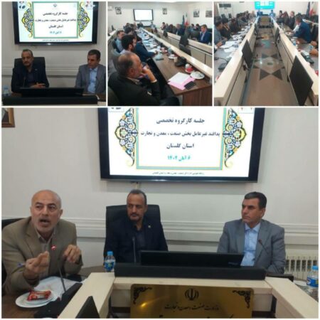 برگزاری جلسه کارگروه تخصصی پدافند غیر عامل بخش صنعت ،معدن وتجارت استان گلستان