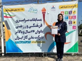 مقام دوم انفرادی و مدال نقره شطرنج نماینده گاز گلستان