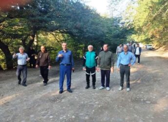 پیاده روی کارکنان گاز گلستان در پارک النگ دره گرگان