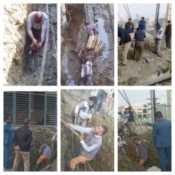 ترمیم کابل زمینی مخابرات در گمش تپه شهرستان گمیشان