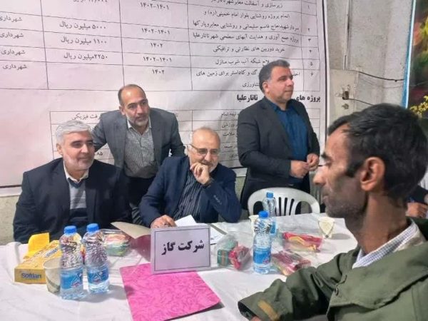 حضورمدیران شرکت گازاستان گلستان در برنامه میزخدمت شهر تاتارعلیا رامیان