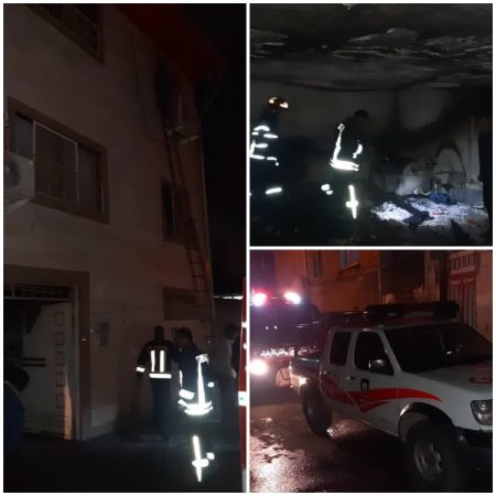 نجات ساکنین منزل مسکونی در کوی طبیعت که طعمه حریق شده بود