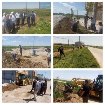 تبدیل کابل هوایی به زمینی مخابرات در روستای گوگجلی قرنجیک از توابع شهرستان گمیشان
